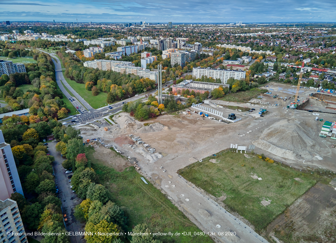 09.10.2020 - Baustelle Alexisqaurtier und Pandion Verde in Neuperlach